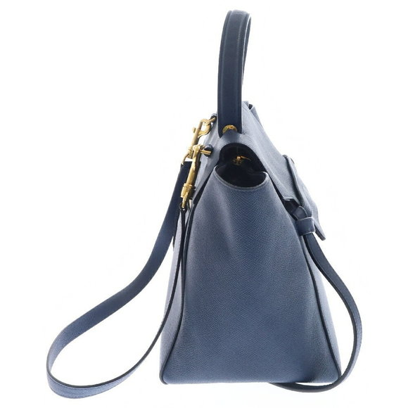 Celine Calfskin Flap Belt Shoulder Bag Blue - Picture 3 of 5
